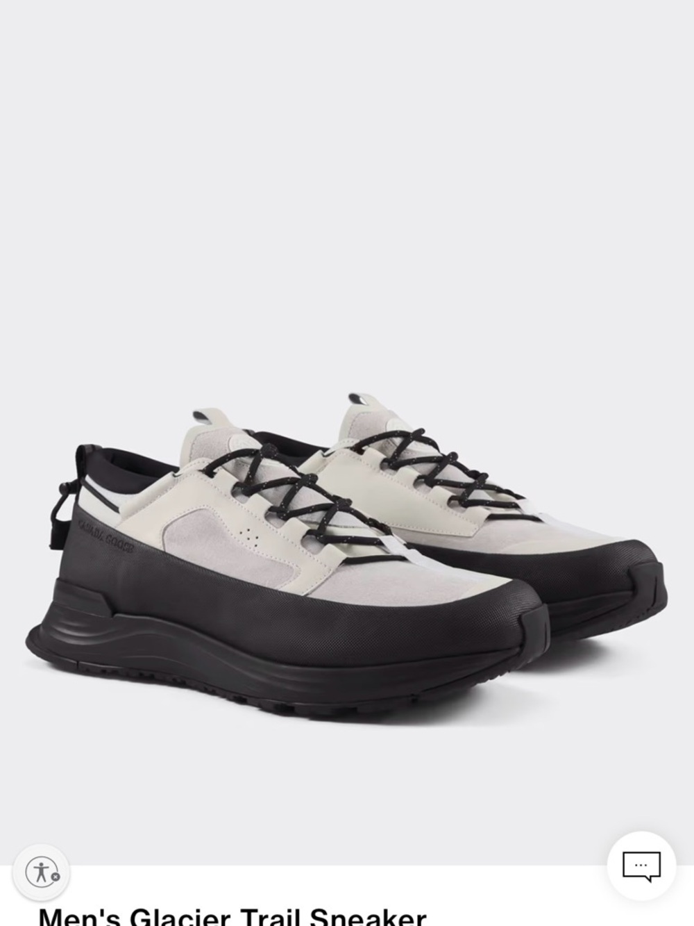 Men's Canada Goose Glacier Trail Sneaker - White & Black